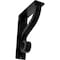Ekena Millwork Ashford Triple, Wrought Iron Bracket, (Triple center brace), Powder Coated Black 2"W x 5 1/2"D x 8"H BKTM02X05X08TAS - alternate 1